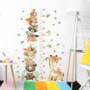 Montegoni Wandtattoo Lustige Tier-Höhenmesser Wandsticker Kinderzimmer Bunt Bild 1