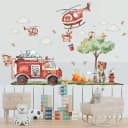 Montegoni Wandsticker Cartoon Feuerwehr Bunt Selbstklebend Kinderzimmerdeko Bild 4