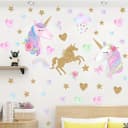 Montegoni Wandsticker Einhorn Stern Abnehmbare Deko Selbstklebend Bunt Bild 2