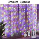 Montegoni LED-Lichtervorhang 3x3M 300 LEDs USB Fernbedienung bunt wasserdicht Bild 2