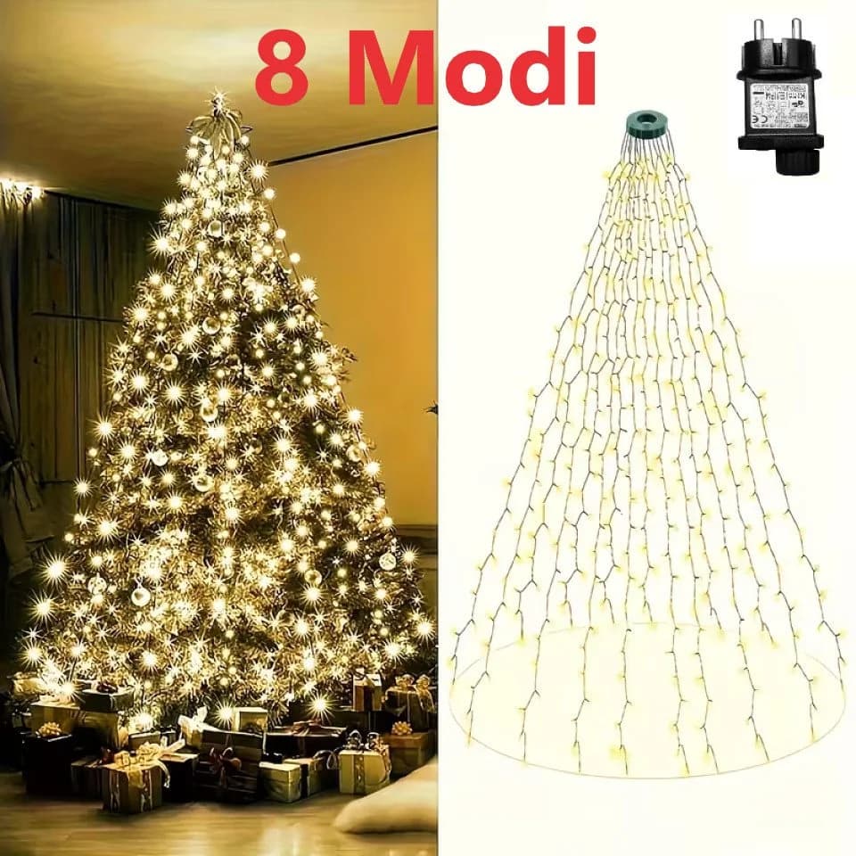 Montegoni LED-Lichterkette 280 LEDs mit Timer, IP65 Wetterfest, Weiß - Bild 2