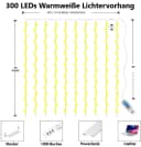 Montegoni Lichterkette 3x3M 300 LED USB Fernbedienung 8 Modi Warmweiß IP65 Bild 3