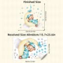 Montegoni Wandtattoo Babybär auf dem Mond Abziehbar Hochwertiges Design Bild 5