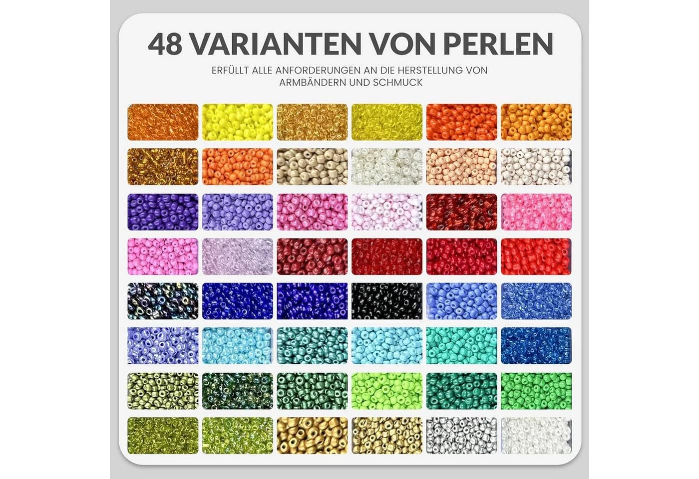 Montegoni Bastelperlen 17180 Stück 3mm Perlen für Armbänder - Bild 3