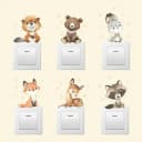 Montegoni Wandtattoo Eichhörnchen & Hase – Bunte Wandsticker PVC Bild 2