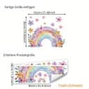 Montegoni Wandsticker Handgemalte Regenbogen-Blumen Selbstklebend Bild 3