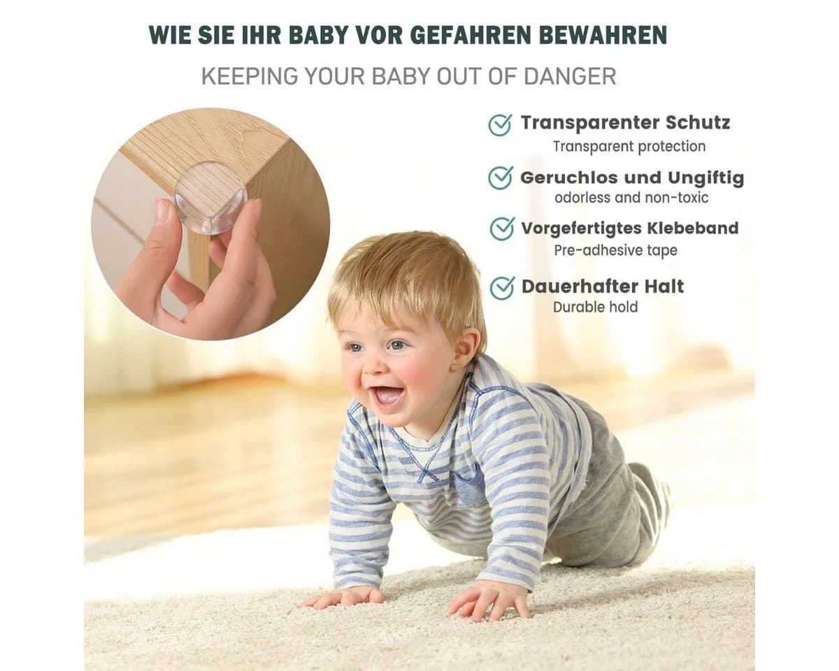 Montegoni Kindersicherung 8er Set Eckenschutz rund Silikon