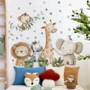 Montegoni Wandsticker Selbstklebende Cartoon Dschungel Tiere Wandaufkleber Bunt Bild 5