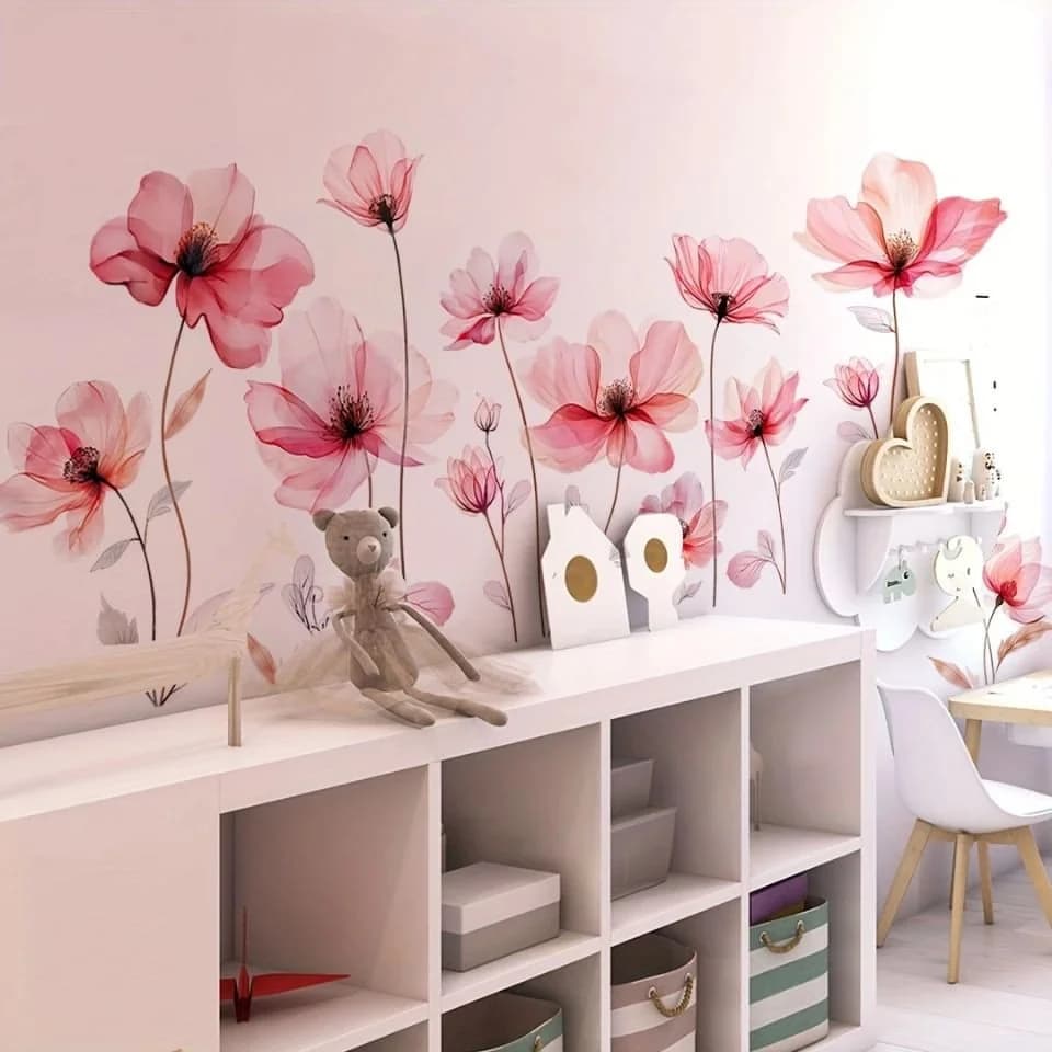 Montegoni Wandsticker Blumenmotiv Pink Selbstklebend Modern - Bild 2