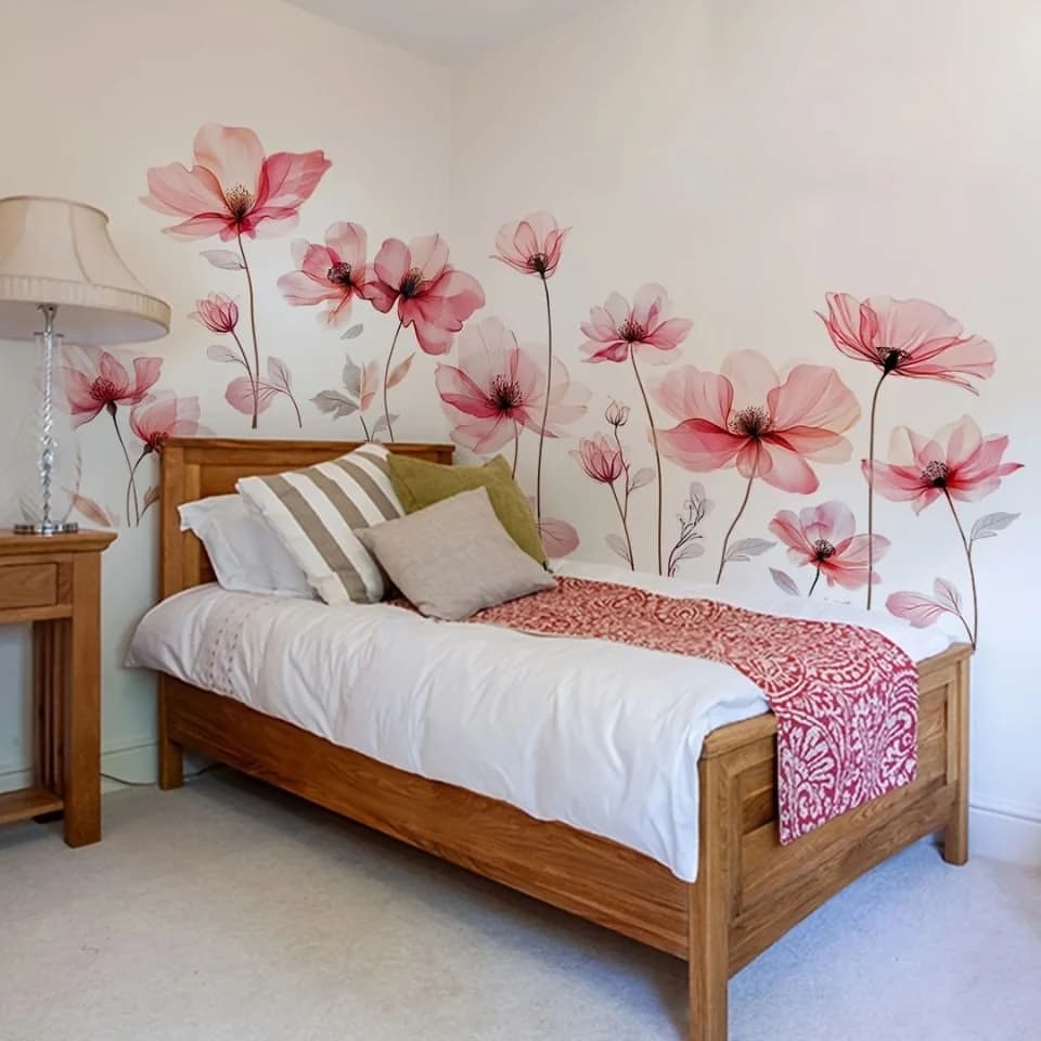 Montegoni Wandsticker Blumenmotiv Pink Selbstklebend Modern - Bild 4