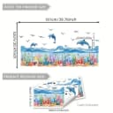 Montegoni Wandsticker Set mit Delfin & Wassergras Badewannen-Aufklebern für Badezimmer Bild 1