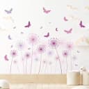 Montegoni Wandsticker Cartoon Pusteblume & Schmetterling Bunt Selbstklebend Bild 2