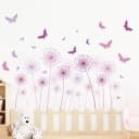 Montegoni Wandsticker Cartoon Pusteblume & Schmetterling Bunt Selbstklebend Bild 3