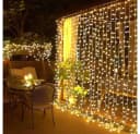 Montegoni LED-Lichtervorhang 3x3m 300 Warmweiß LEDs Bild 1
