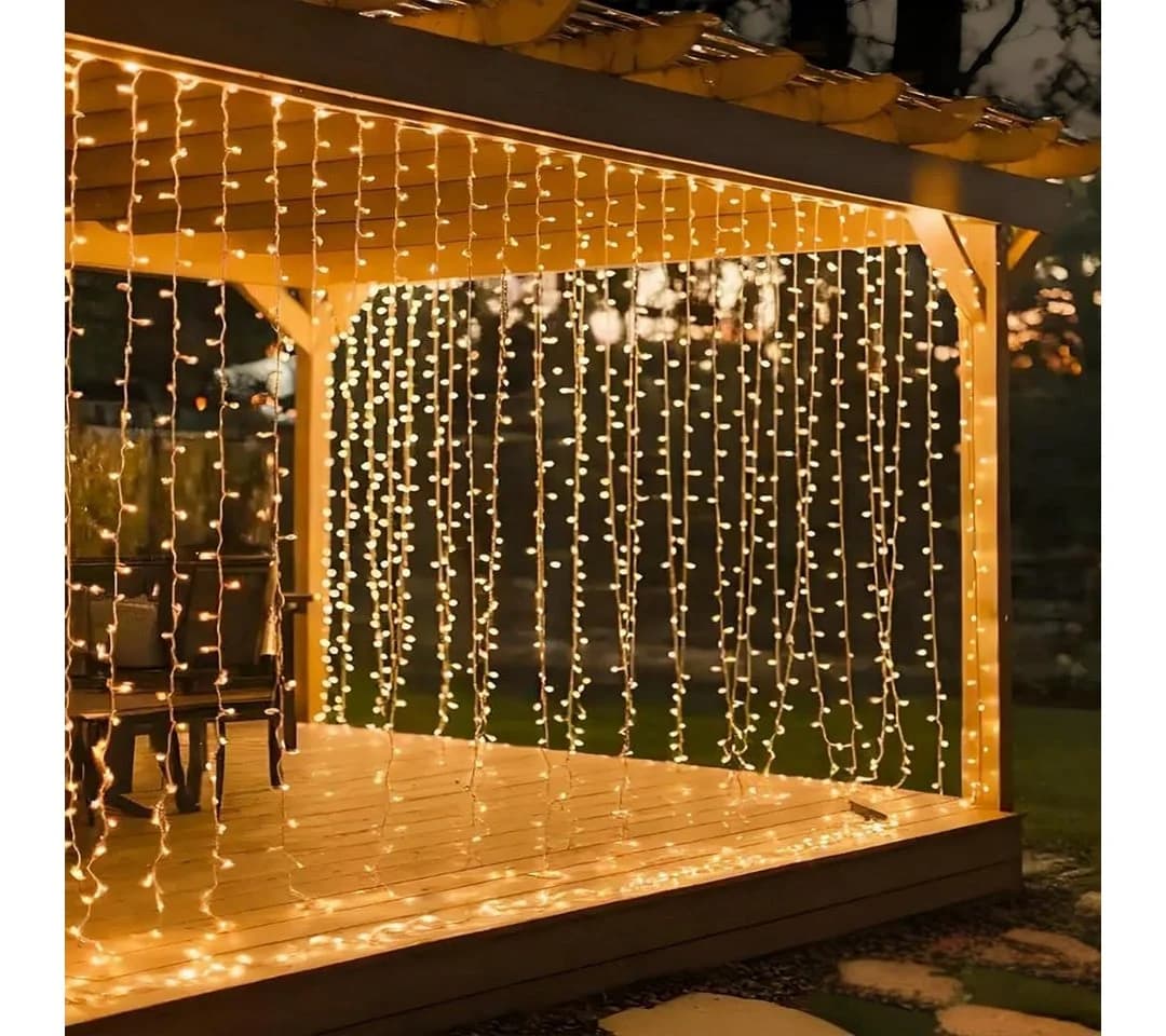 Montegoni LED-Lichtervorhang 3x3m 300 Warmweiß LEDs - Bild 2