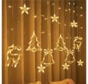 Montegoni Lichterkette Schneefloken Lichtvorhang 2,3m 8 Modi EU-Stecker Bild 3