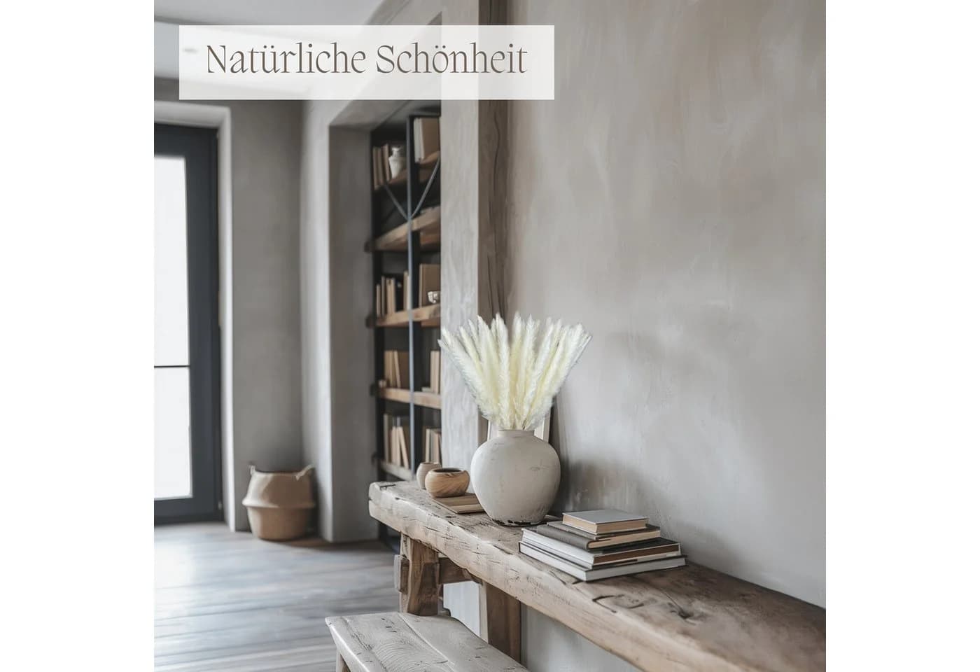 Trockenblumen Pampasgras Weiß 50 cm 15 Stück Boho Deko - Bild 5