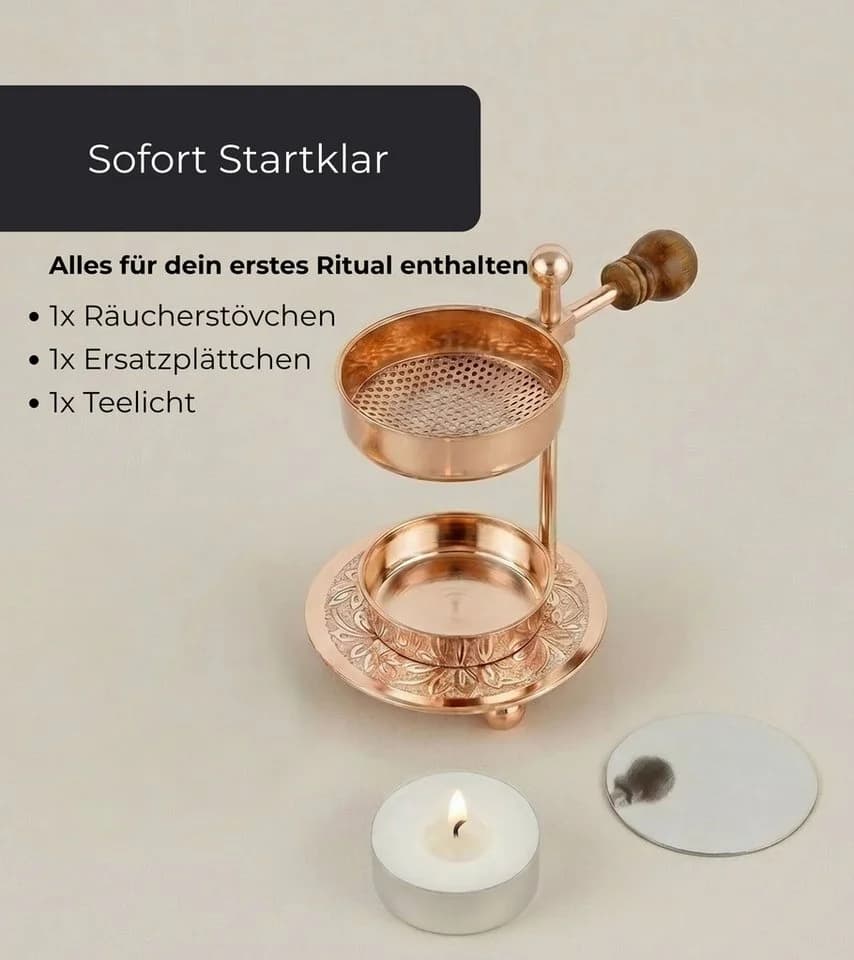 Incensera Räucherstövchen Weihrauchbrenner Gold Silber Schwarz - Bild 4