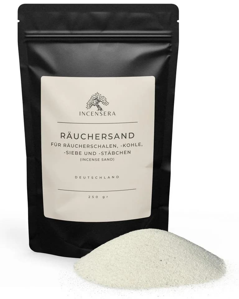 Incensera Räuchersand Quarzsand 250g für Räucherkohle & Stäbchen - Bild 2