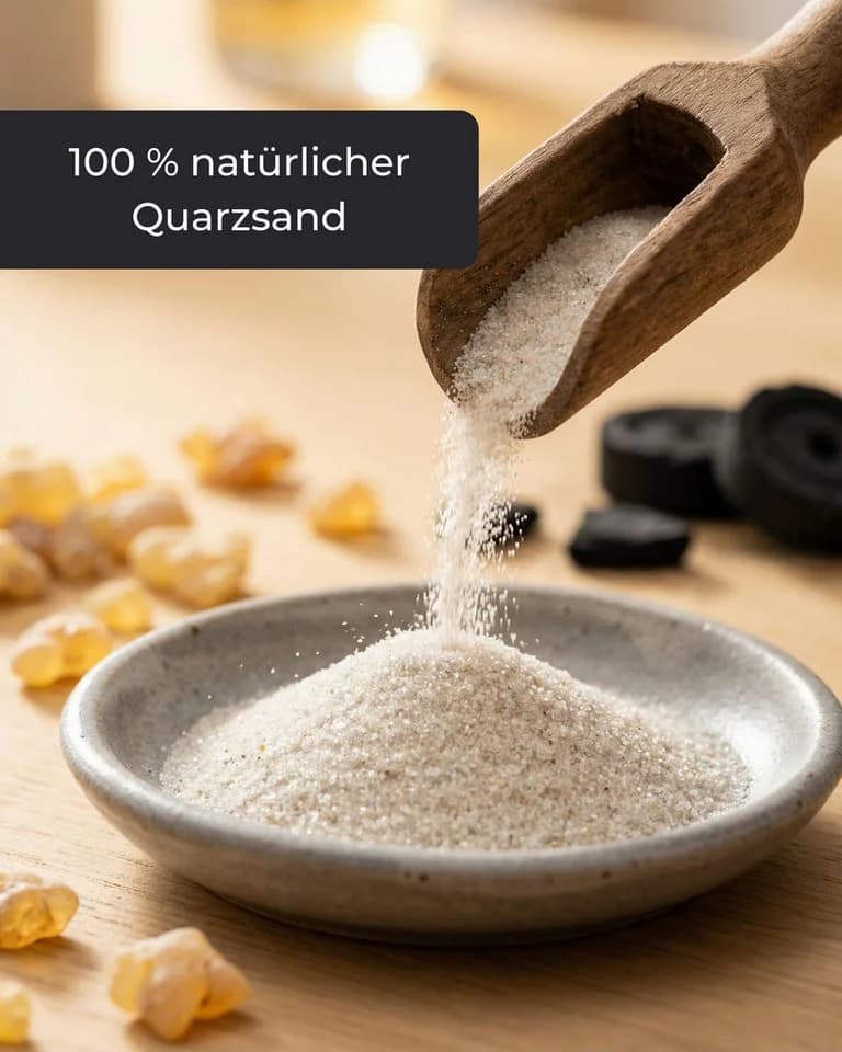 Incensera Räuchersand Quarzsand 250g für Räucherkohle & Stäbchen - Bild 5