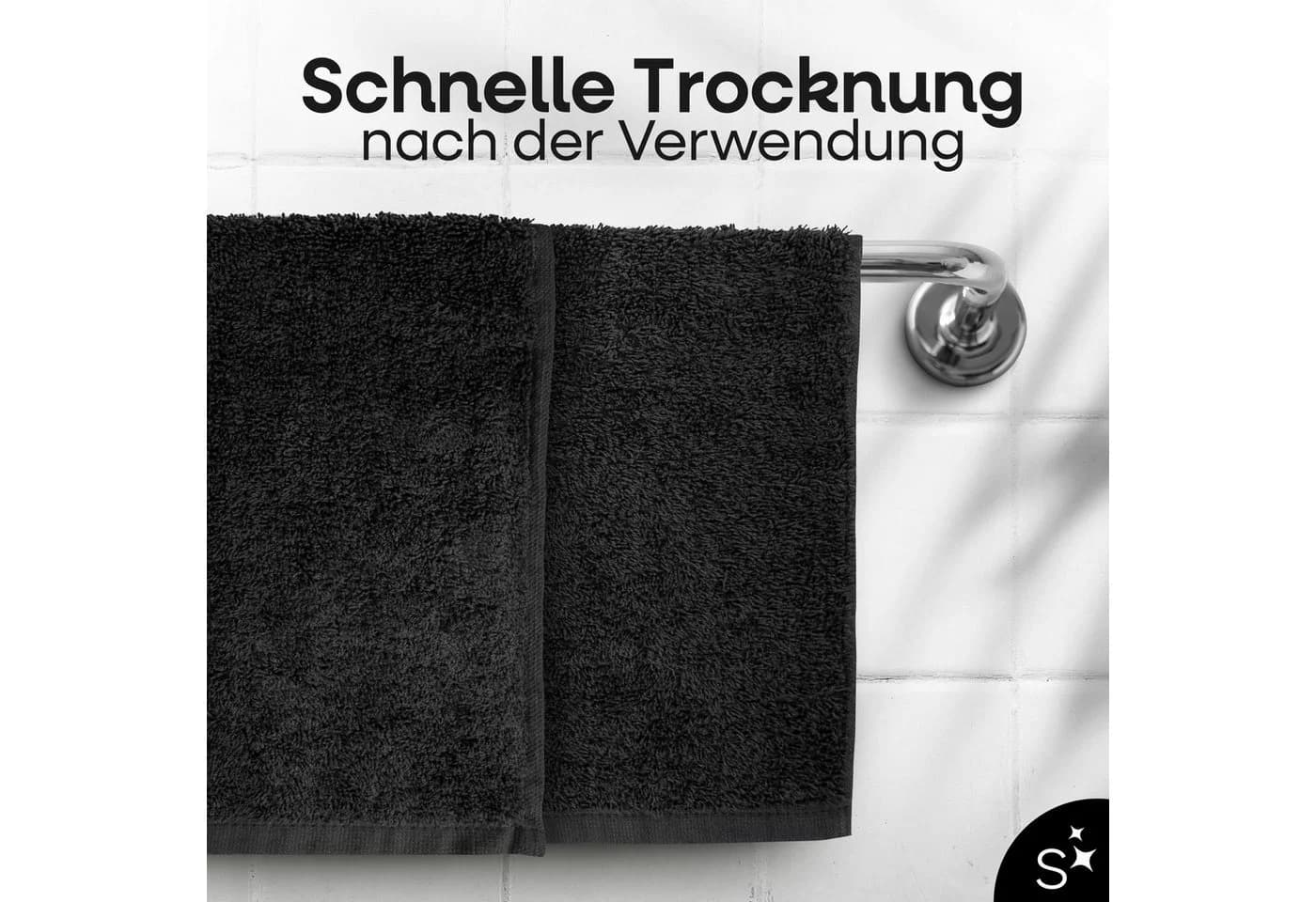 Slummer Seiftuch 10er-Set Anthrazit 30x30cm 100% Baumwolle - Bild 5