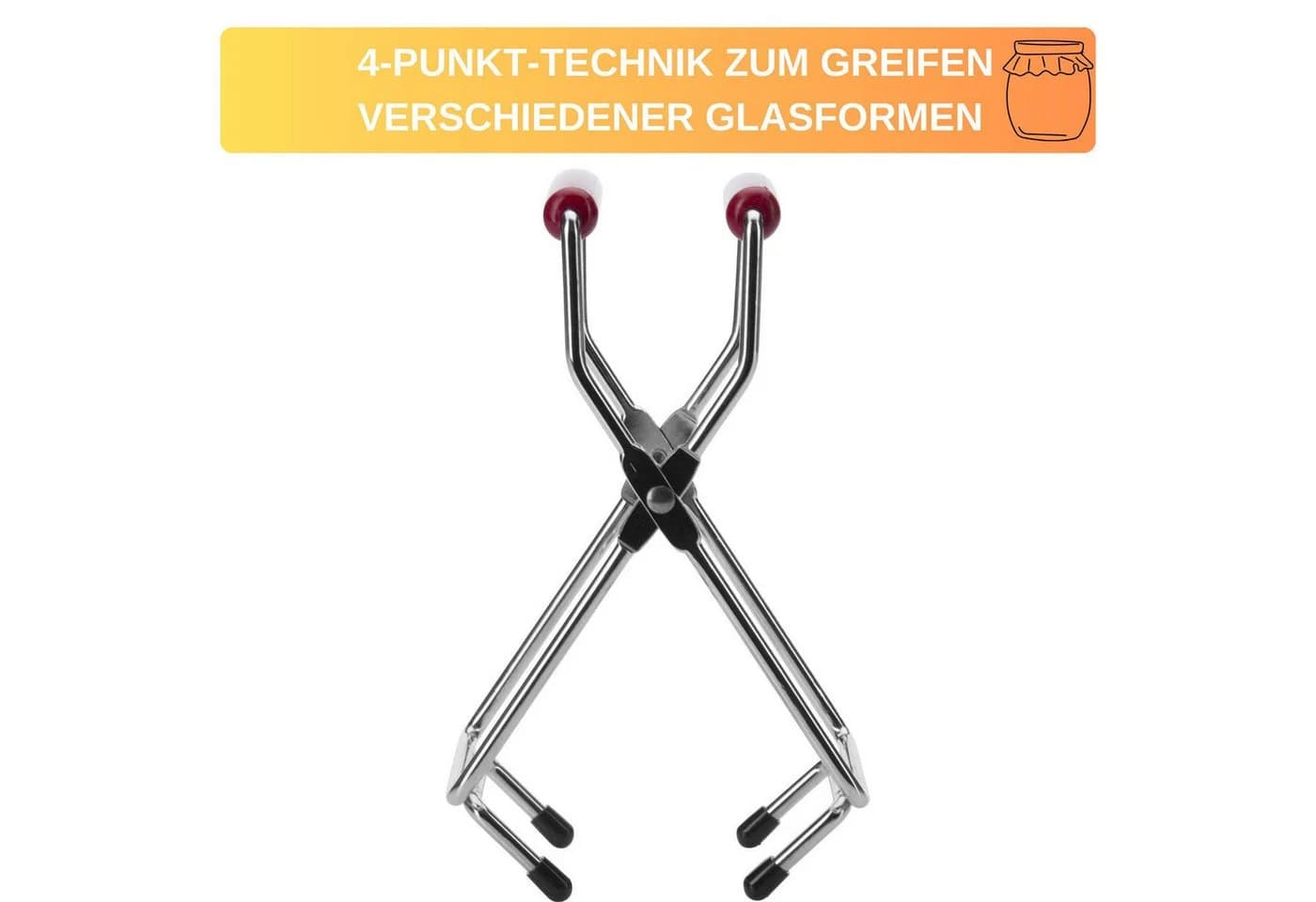 Thiru Einmachglas Glasheber verchromt 4-Punkt-Technik kühlbleibend - Bild 4
