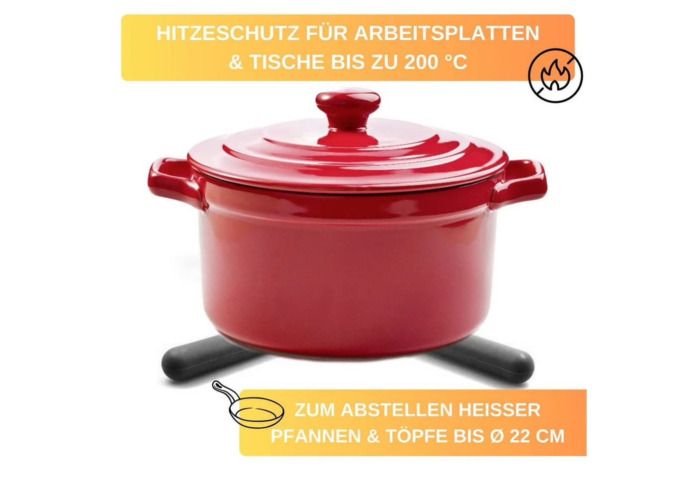 Thiru Topfuntersetzer faltbar hitzebeständig BPA-frei - Bild 4