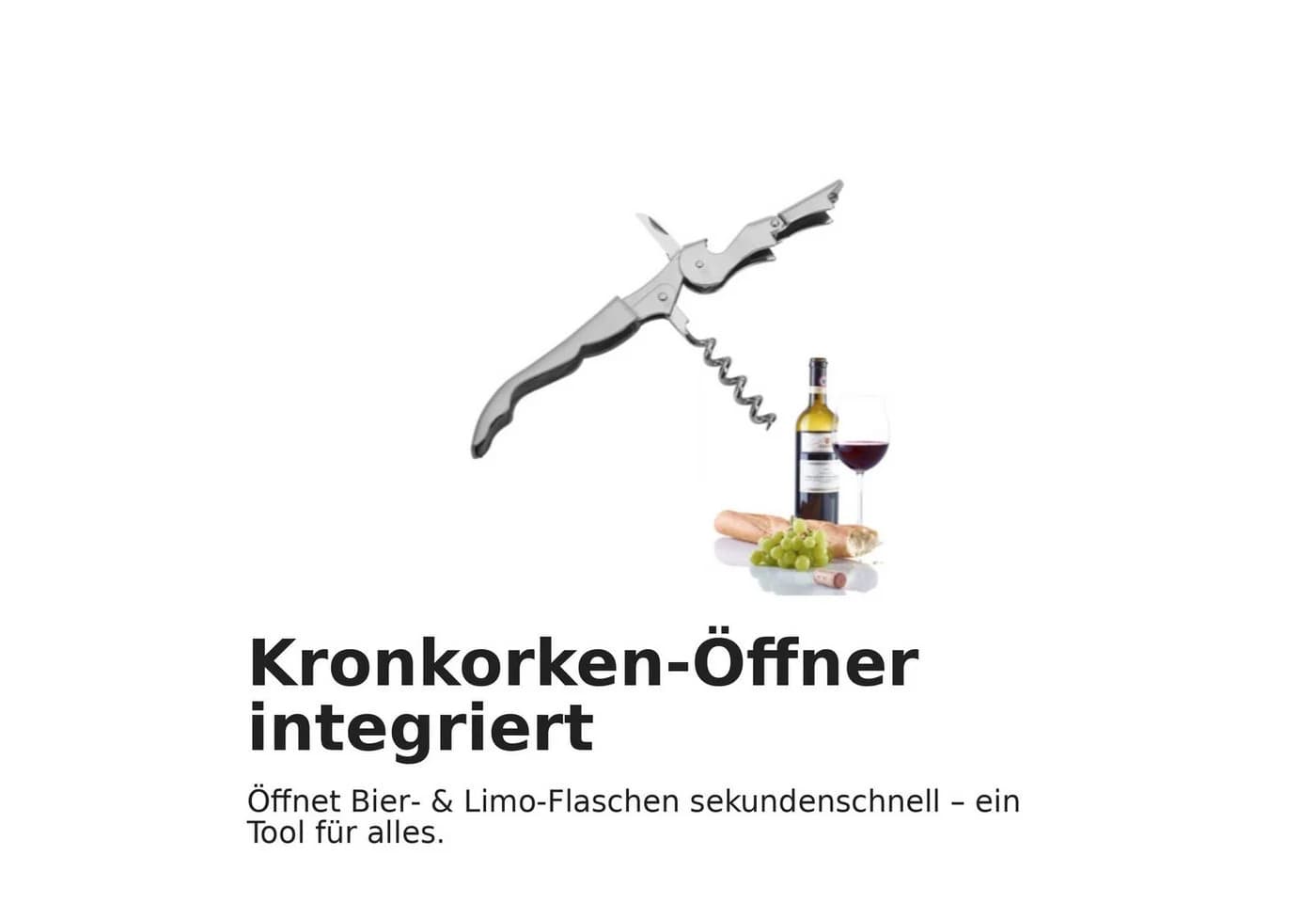 Thiru Korkenzieher Kellnerbesteck 2-tlg. Edelstahl mit 2-Stufen-Hebel - Bild 5