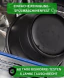 Thiru Salatschüssel 6-tlg. Schwarz mit Deckel, Seiher & Besteck Bild 5