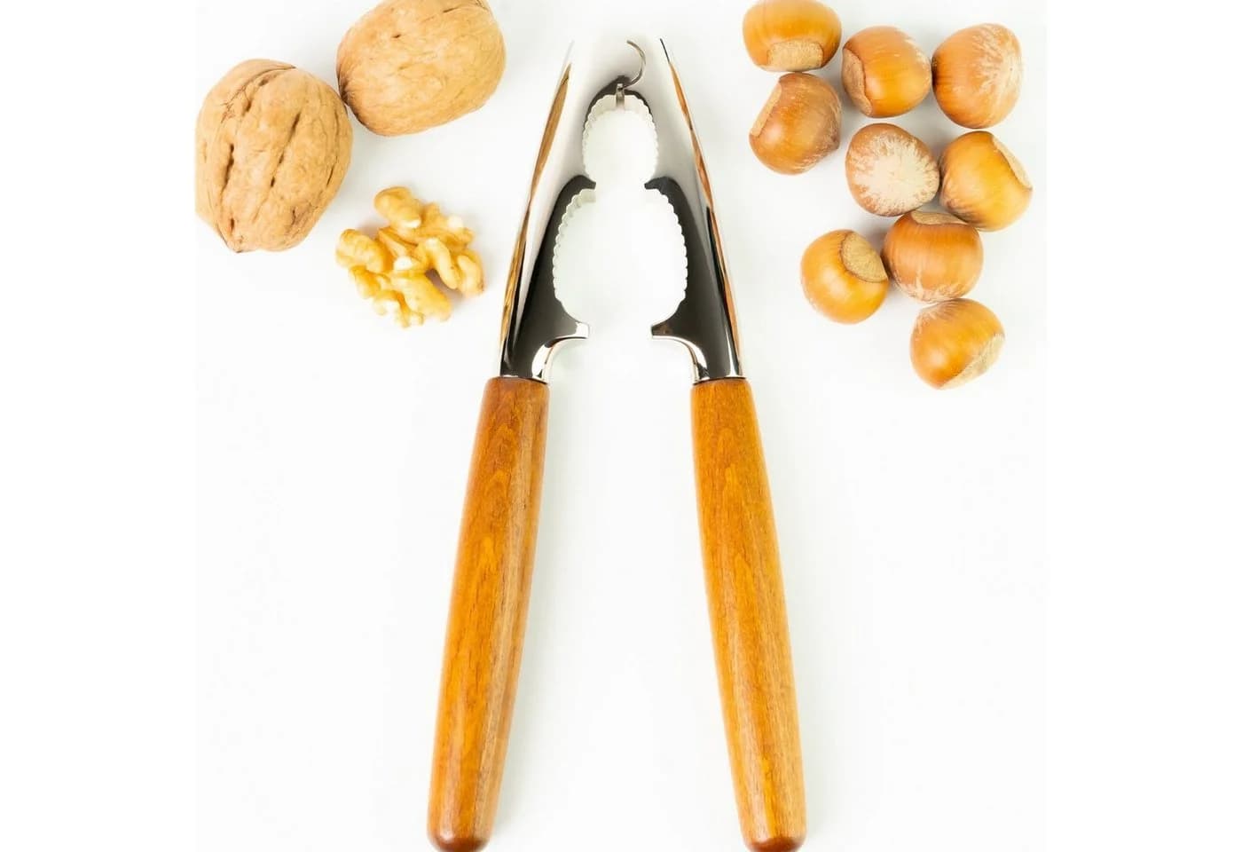 Thiru Nussknacker Basic mit Holzgriff - Zinkdruckguss für Walnüsse & Sekt - Bild 2