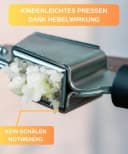 Thiru Knoblauchpresse Schwarz - Vielseitig für Knoblauch, Ingwer & Zwiebeln Bild 3