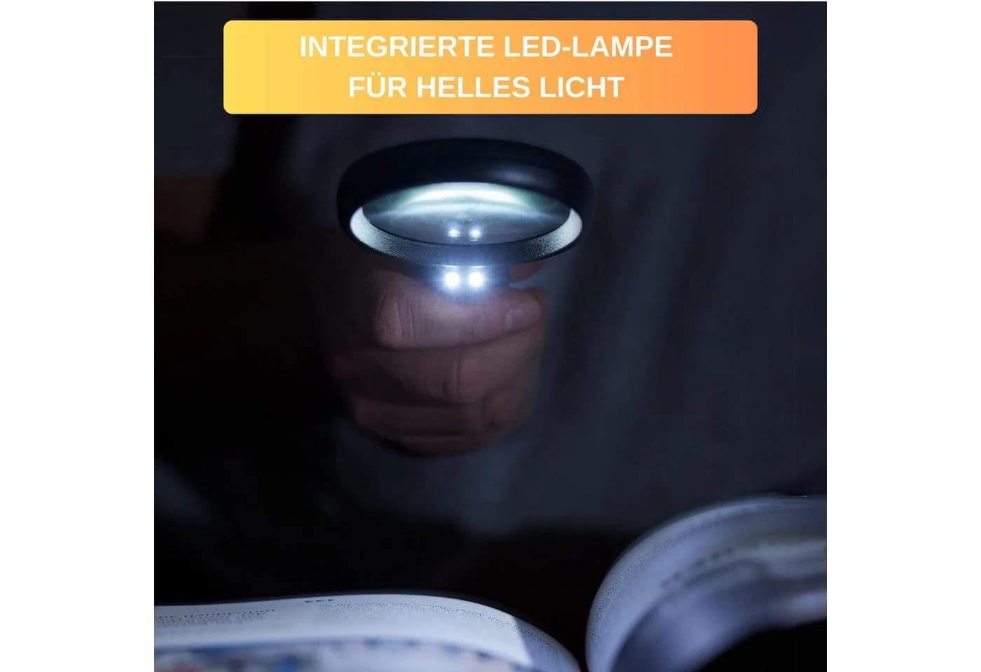 Thiru Leuchtlupe mit Leselampe 4-fache Vergrößerung - Bild 4