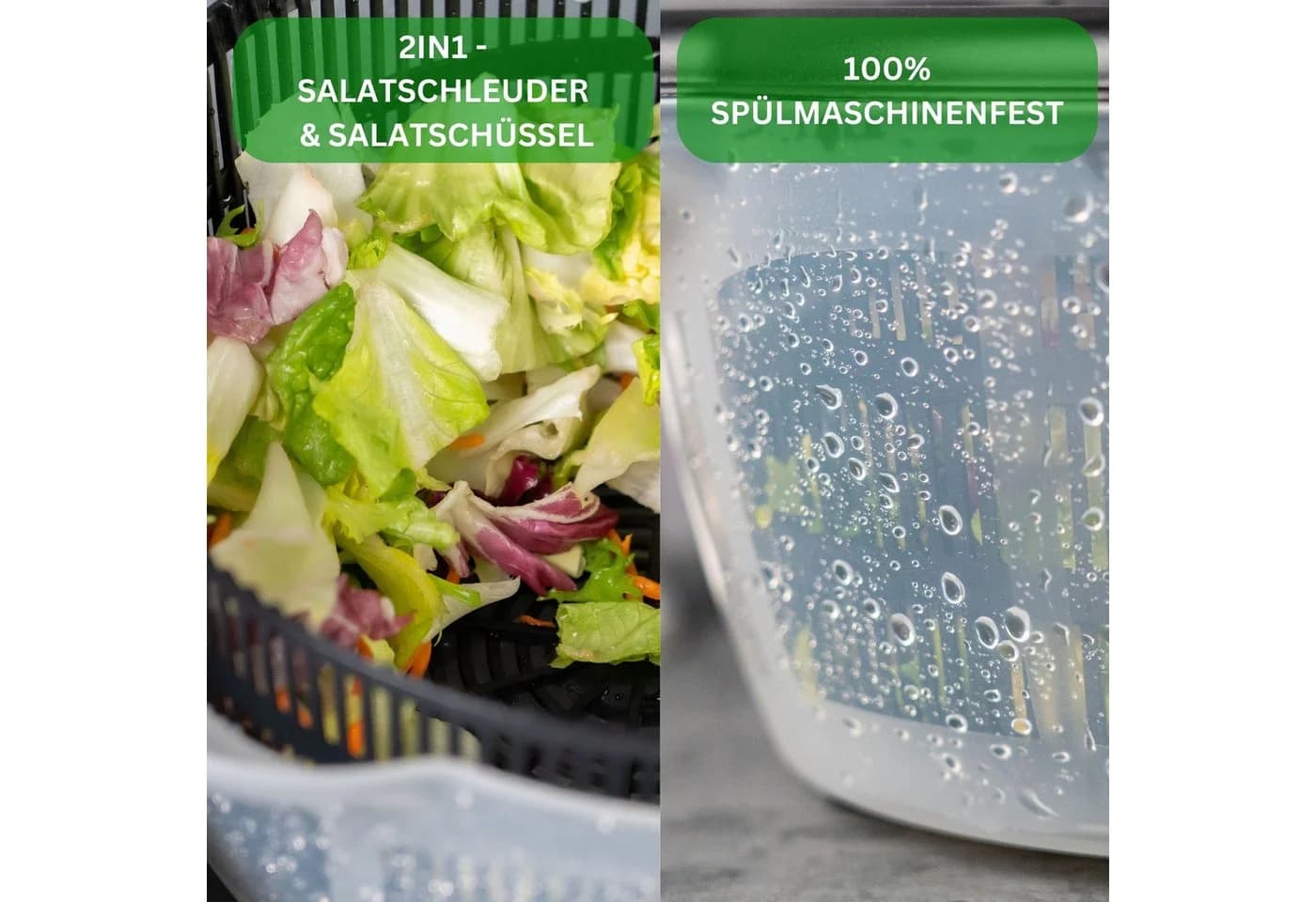 Thiru Salatschleuder Premium 5L BPA-frei Rutschfest Made in Germany - Bild 5