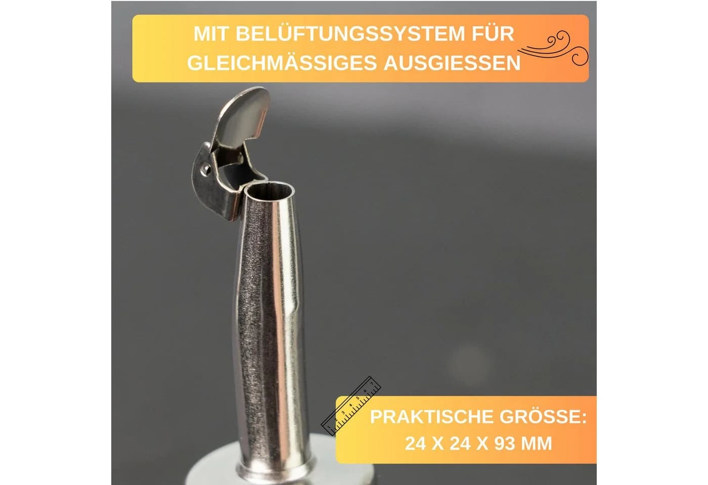 Thiru Flaschenausgießer 2er Set Edelstahl mit Silikonkorken - Bild 4