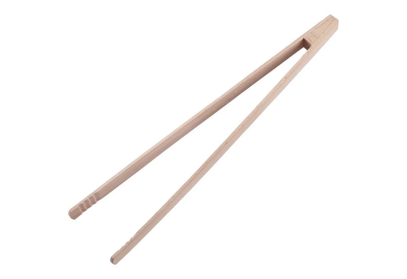 Thiru Grillzange 32 cm Buchenholz Wellenprofil - Bild 2