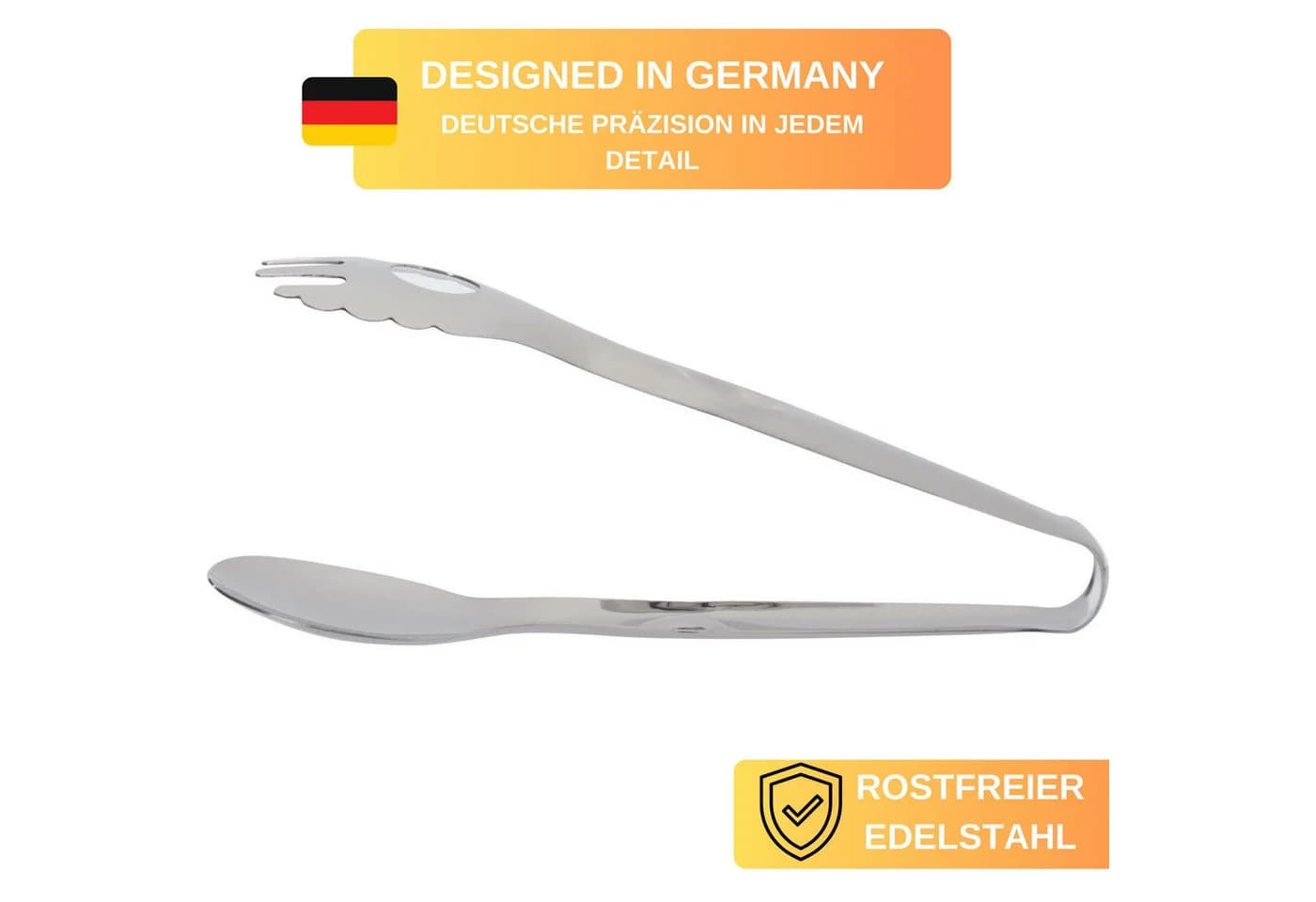 Thiru Spaghettizange und Salatzange Edelstahl