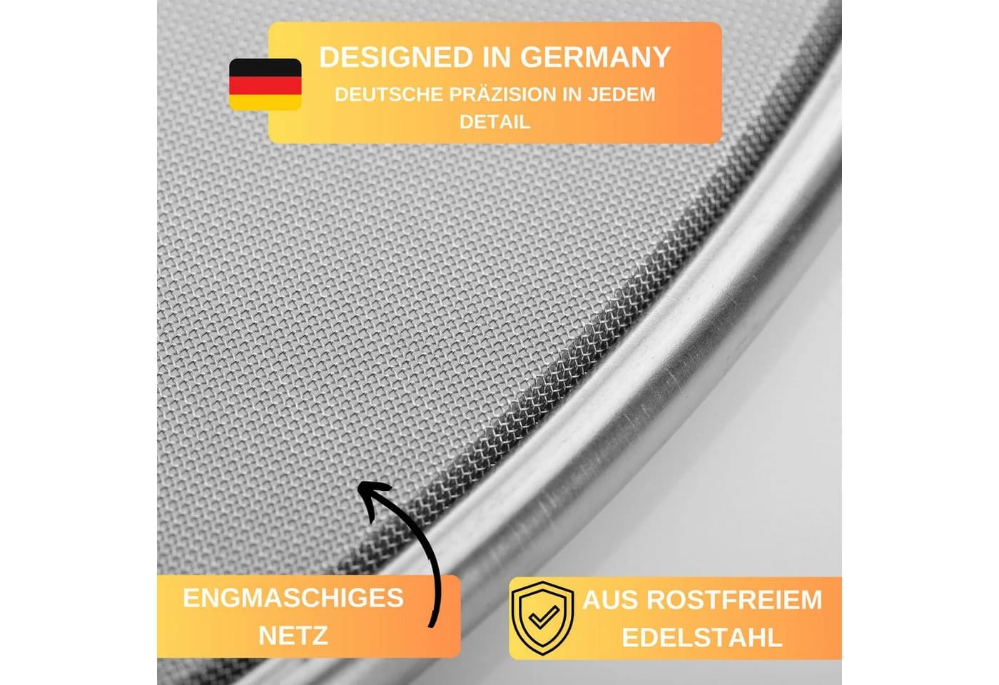 Thiru Spritzschutzdeckel 30 cm Edelstahl Netz