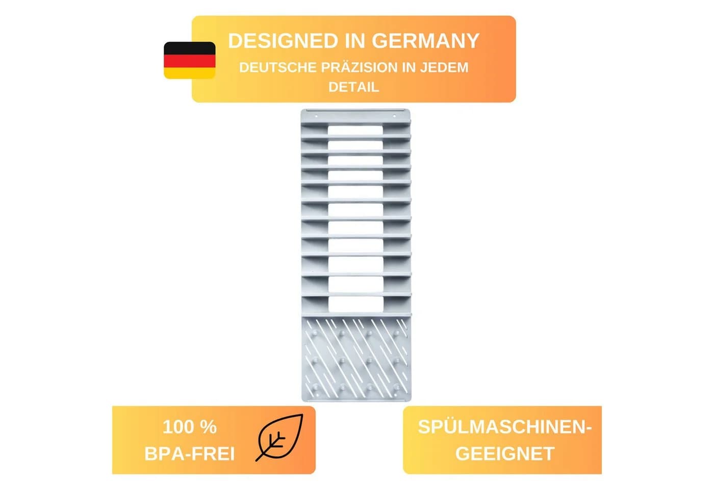 Thiru Abtropfmatte mit Geschirrhalter Mikrofaser
