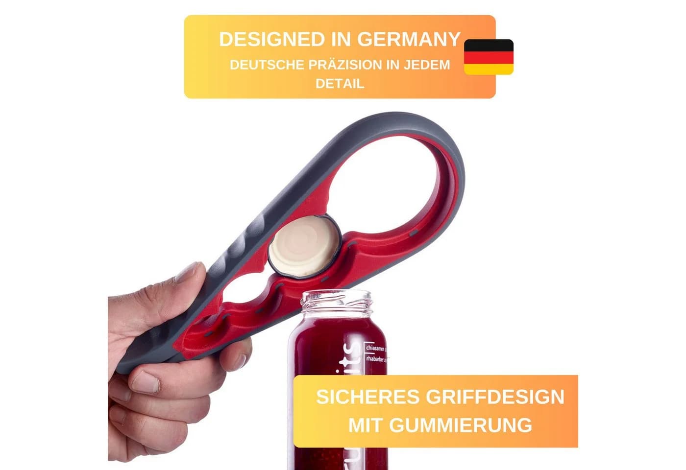 Thiru Multiöffner Deckelöffner Rot bis ø 6,5 cm