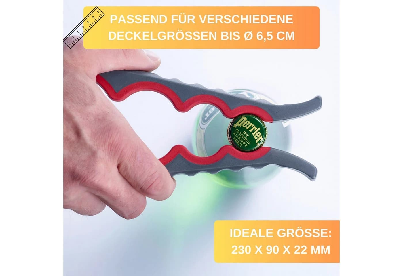 Thiru Multiöffner Deckelöffner Rot bis ø 6,5 cm - Bild 4