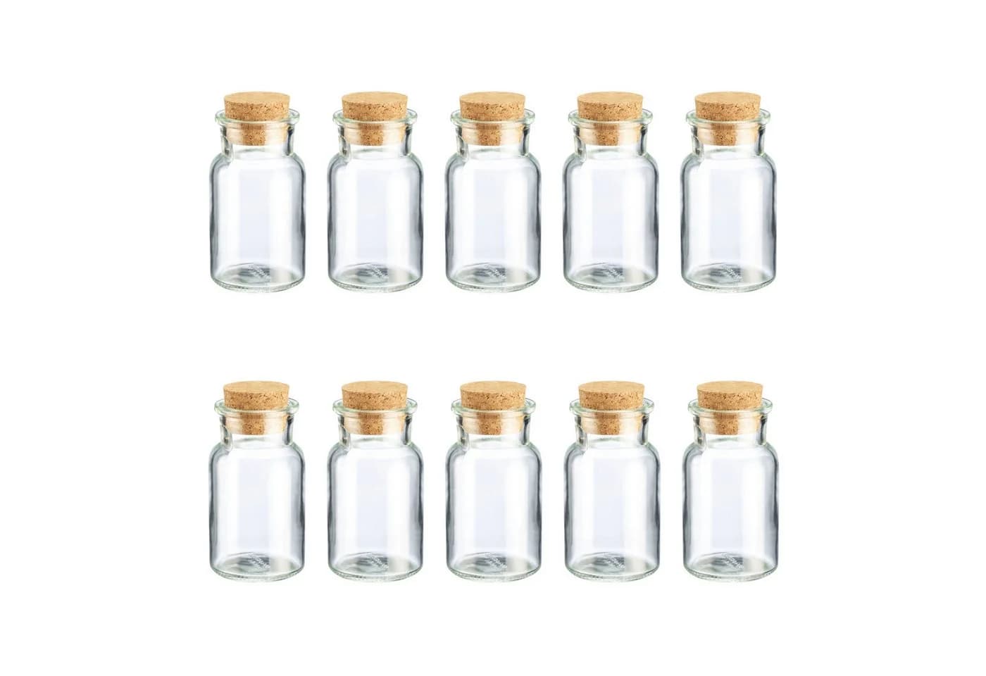 Thiru Gewürzglas Set 10-tlg. mit Korken 150ml Transparent/Braun - Bild 2