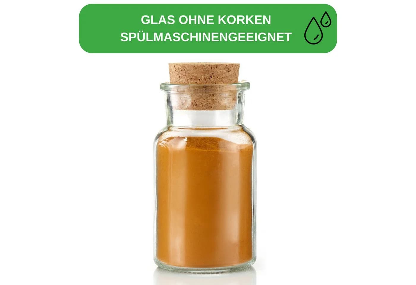 Thiru Gewürzglas Set 10-tlg. mit Korken 150ml Transparent/Braun - Bild 4