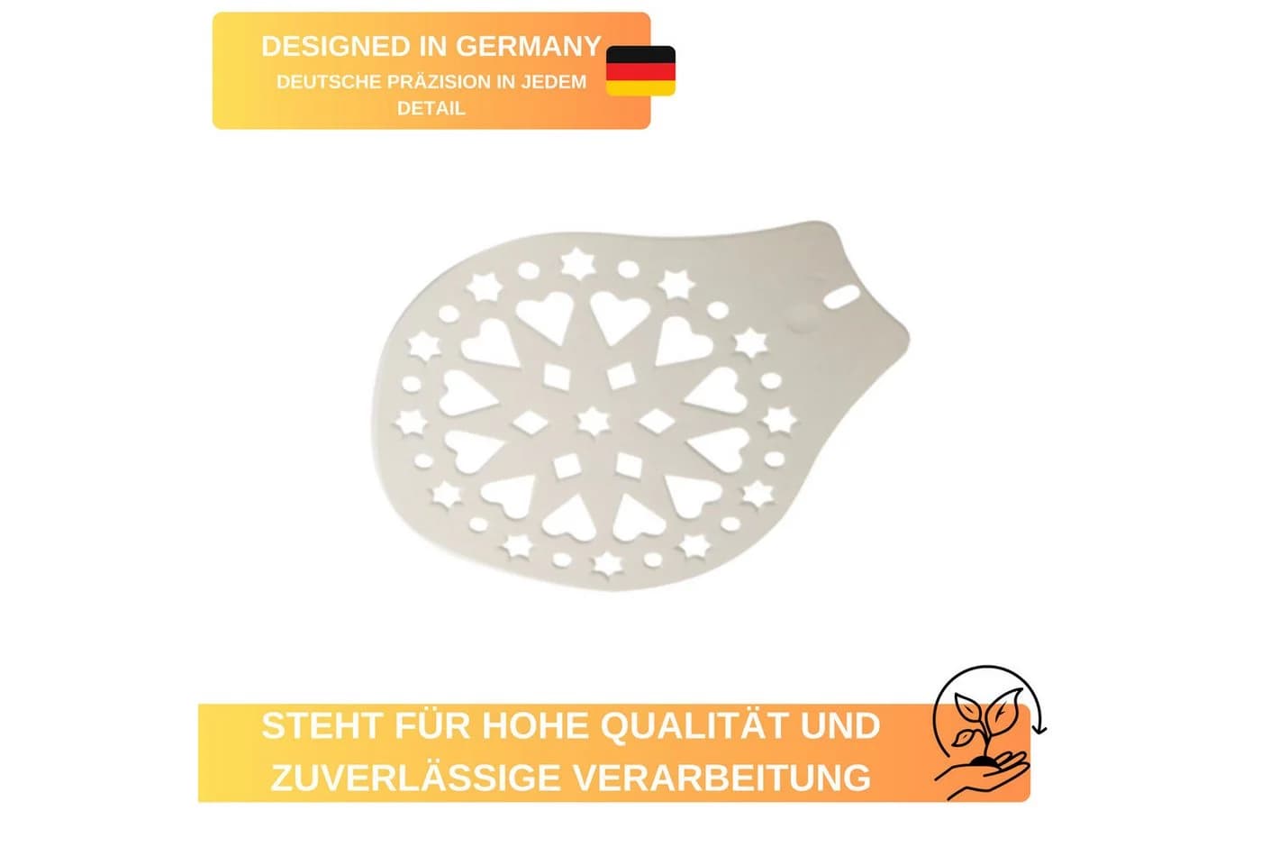 Thiru Tortenheber mit Verzierschablonen & abgeschrägtem Rand