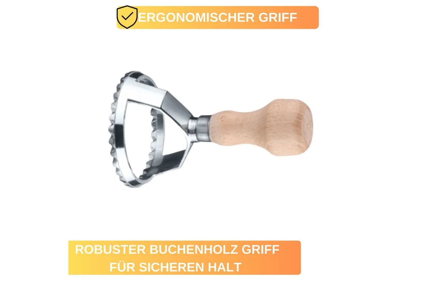 Thiru Ravioli-Ausstecher mit Teigrad - Zink & Buchenholz - Bild 4
