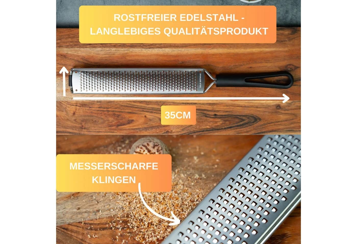 Thiru Multireibe Premium Edelstahl Klingen rutschfest - Bild 3