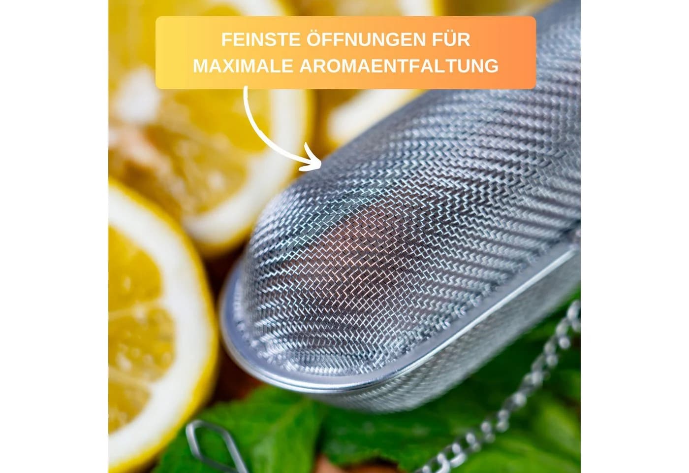 Thiru Teesieb Premium Gewürzsieb Edelstahl Silber