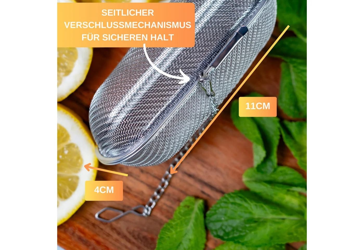 Thiru Teesieb Premium Gewürzsieb Edelstahl Silber - Bild 4