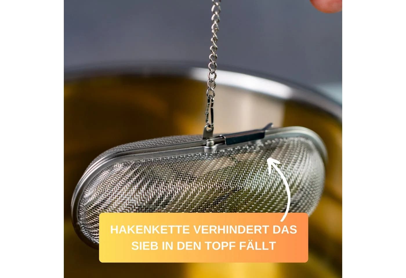 Thiru Teesieb Premium Gewürzsieb Edelstahl Silber - Bild 5