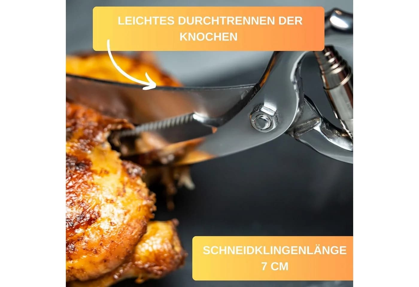 Thiru Geflügelschere Premium mit Federmechanismus & Edelstahl-Griffen - Bild 5