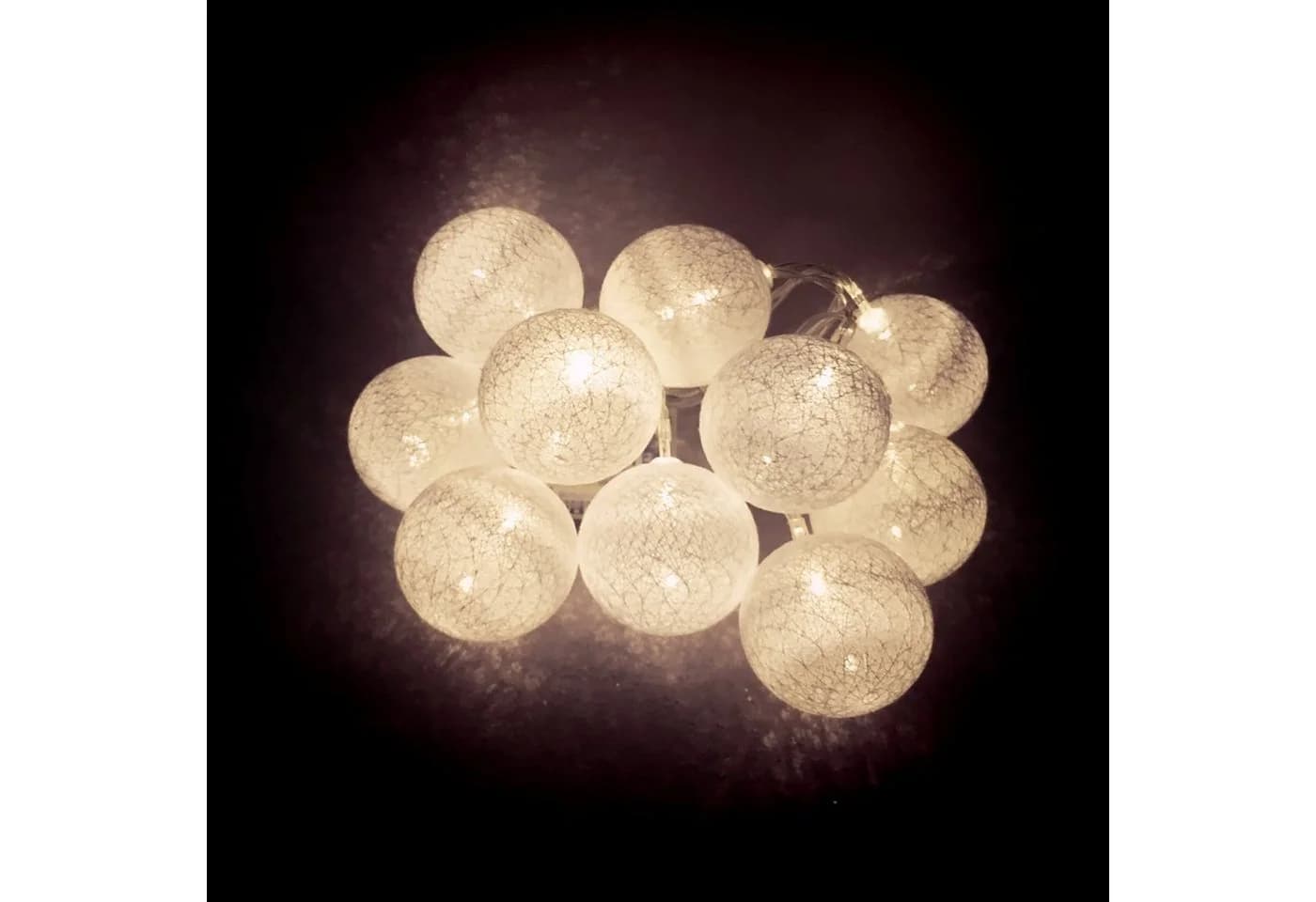 Mojawo Lichtervorhang 2 Stück LED Lichterkette warmweiß transparent - Bild 1